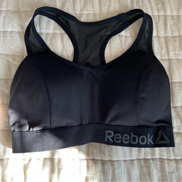 Reebok Black Padded Racerback Sports Bra Size Small - Picture 3 of 9